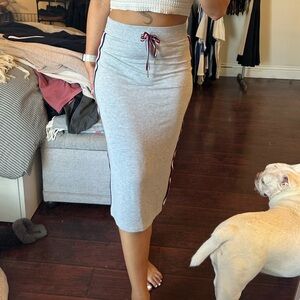 Tommy Hilfiger Grey Midi Skirt